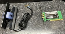 LINKSYS WIRELESS-N PCI ADAPTER CARD WMP300N WITH ANTENNA IN GREAT CONDITION