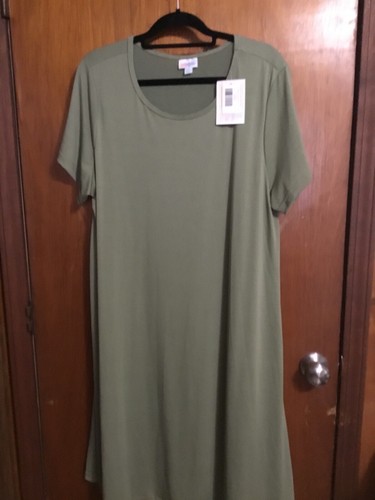 Lularoe NWT Jessie Dress Sage Green With Pockets 2XL ~ 2413