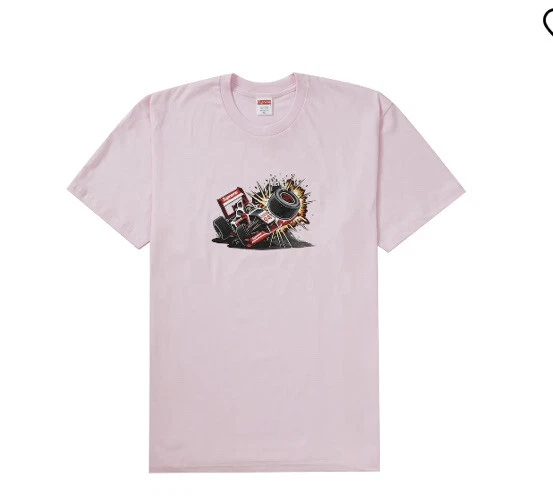 Tee shirt Supreme Crash rose Fw21 grand neuf stock mort