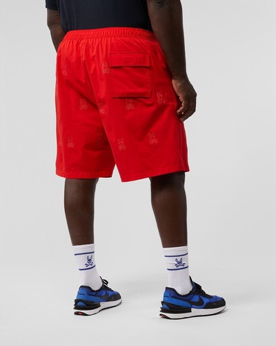 PSYCHC BUNNY BIG AND TALL LARKIN SWIM SHORTS, RED, 6XLT - Picture 2 of 2