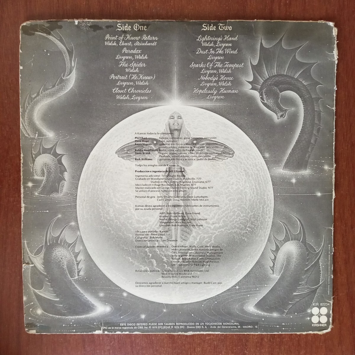 Kansas – Point Of Know Return [1978] Vinyl LP Classic Rock
