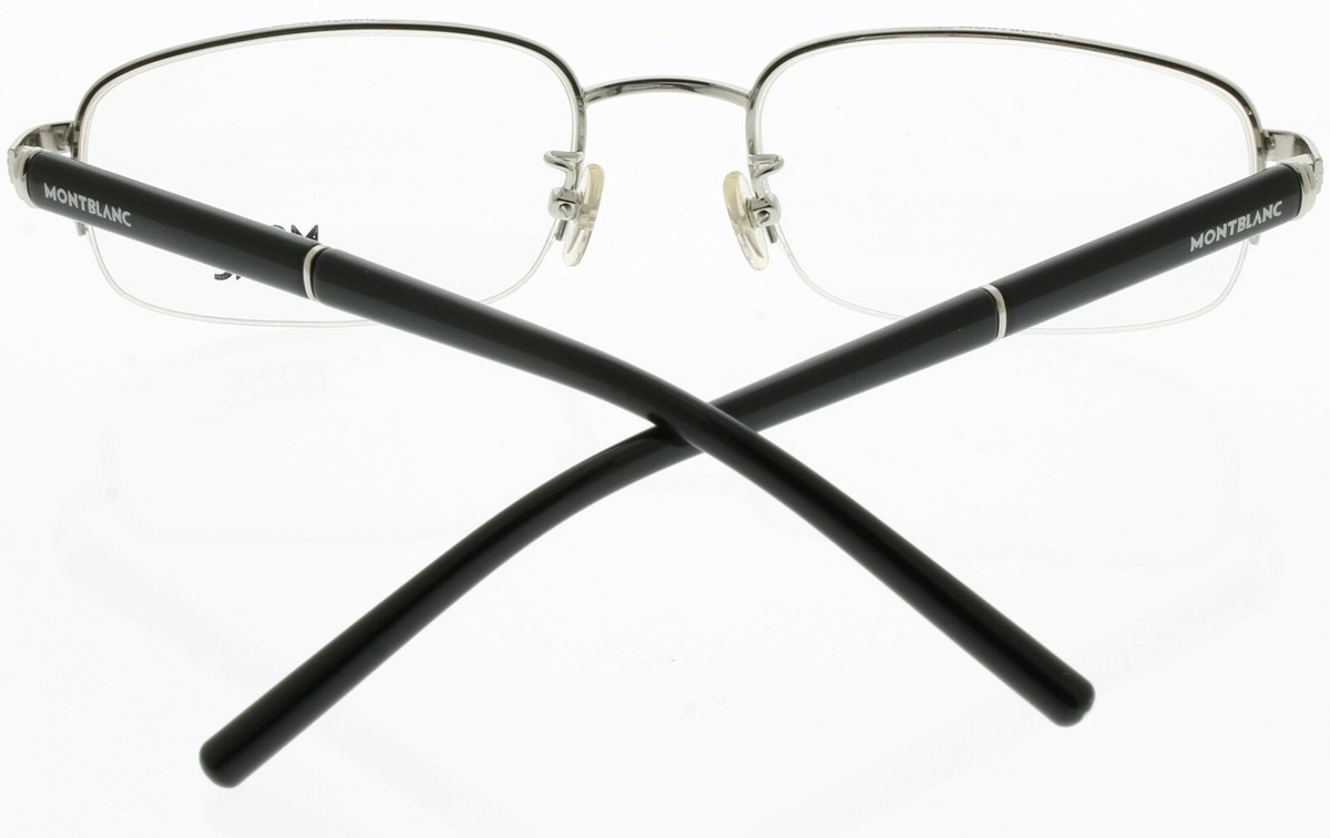 Mont Blanc Men Eyewear Frame Semi Rimless Silver Eyewear MB336 016 