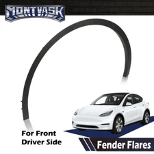 Fit For 2020-2023 Tesla Model Y Front Left Side Wheel Molding Fender Flare Black