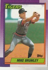 FREE SHIPPING-MINT-[1990 Topps #471 Mike Brumley Detroit Tigers PLUS BONUS CARDS