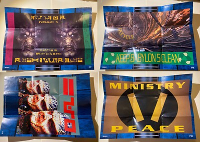 4 x Babylon 5 Fleer Skybox 1996 Poster P2 P4 P7 P10 - KEEP CLEAN MINISTRY PEACE