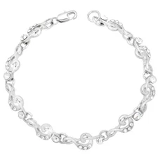 Musical Note Bracelet Lobster Closure Rhinestone Crystal Music Theme Sing Band