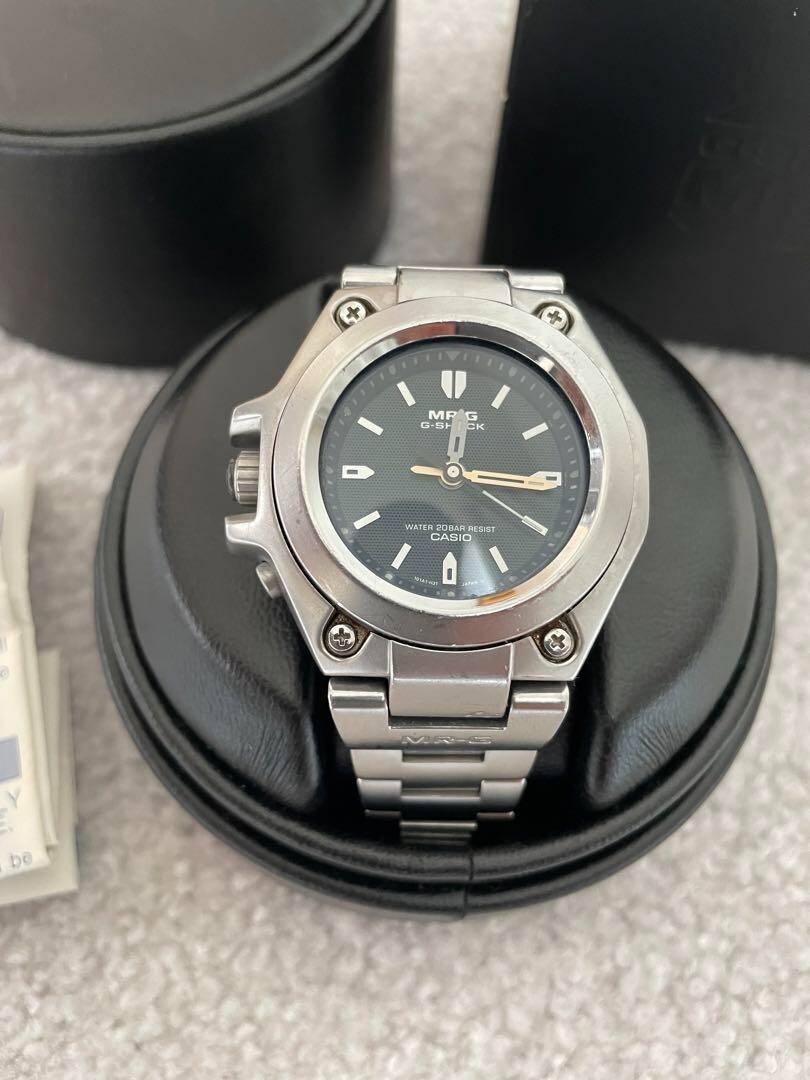 CASIO G-SHOCK MR-G MRG-120 MR.G 120-T Black Dial SS Quartz CASIO G-SHOCK MR-G MRG-120 MR.G 120-T Black Dial SS Quartz