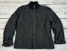 VTG Versace Jeans Couture Black Puffer Jacker Belted Cuff Buckled Sz M Biker