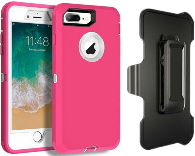Pink Rugged Defender Case for iPhone Plus Plus With Belt  Clip