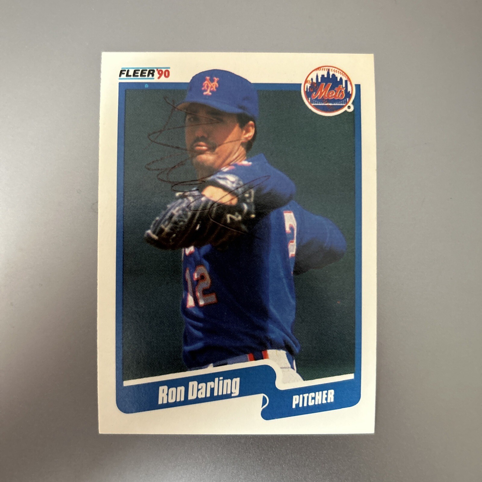 RON DARLING 1990 FLEER AUTOGRAPHED SIGNED AUTO BASEBALL CARD | eBay