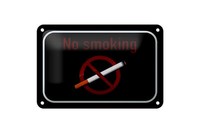 Blechschild Hinweis 18X12 Cm No Smoking Rauchverbot Metall Deko Schild