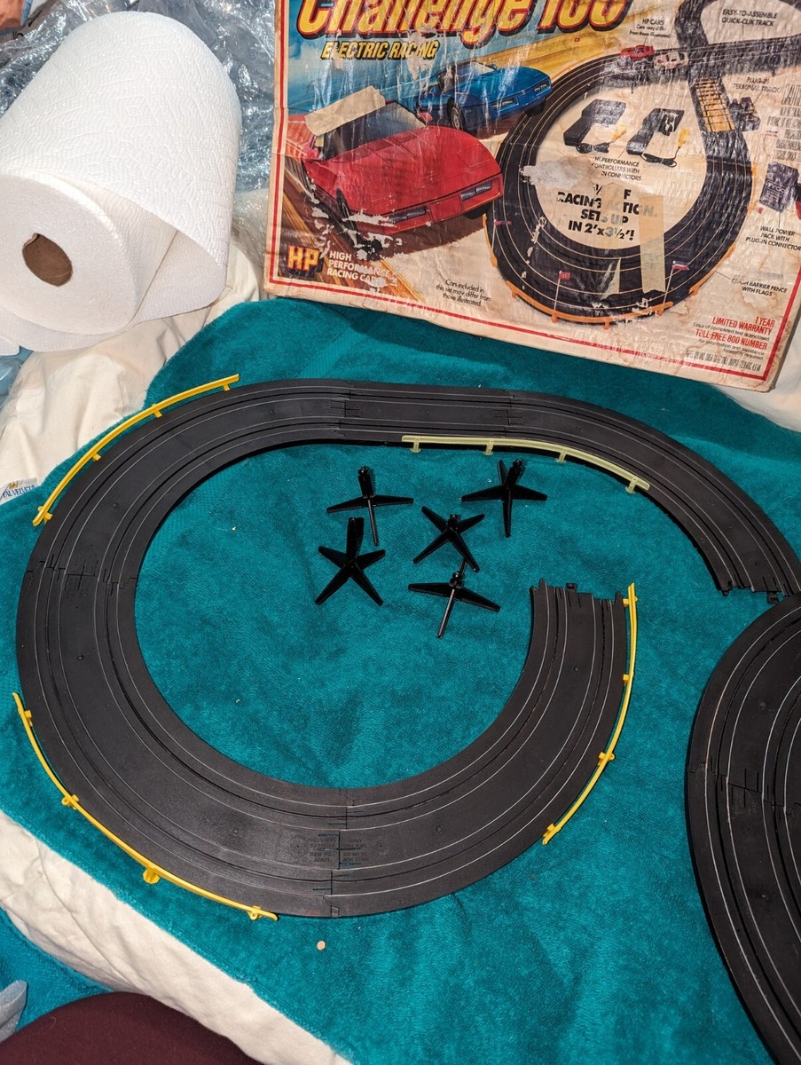 TYCO SUPER CIRCUIT S-100 ミニカーセット Vintage 1990 Tyco Challenge 100 Electric Racing Track Set