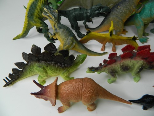 Vintage Plastic Toy Dinosaurs Imperial, Toymajor, Boley Etc 28 Figures Lot - Picture 2 of 7