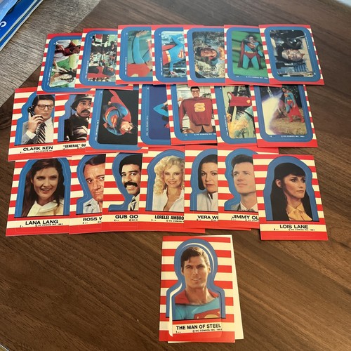1983 DC Comics Superman The Man of Steel Sticker Set 1-22 See Photos