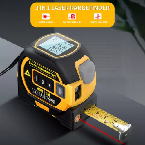 Laser Tape Measure 3 In 1 Digital Tape Measure High Precision Laser Rangefinder - Picture 9 of 9