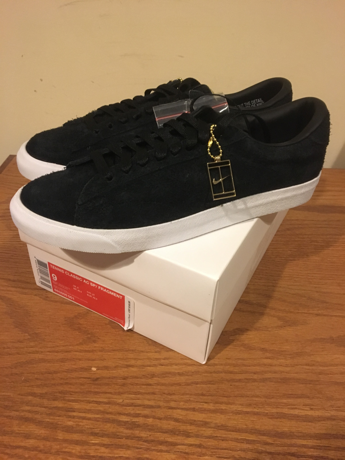 Nike Tennis Classic AC SP Fragment Black White 693505 001 Size 9 New