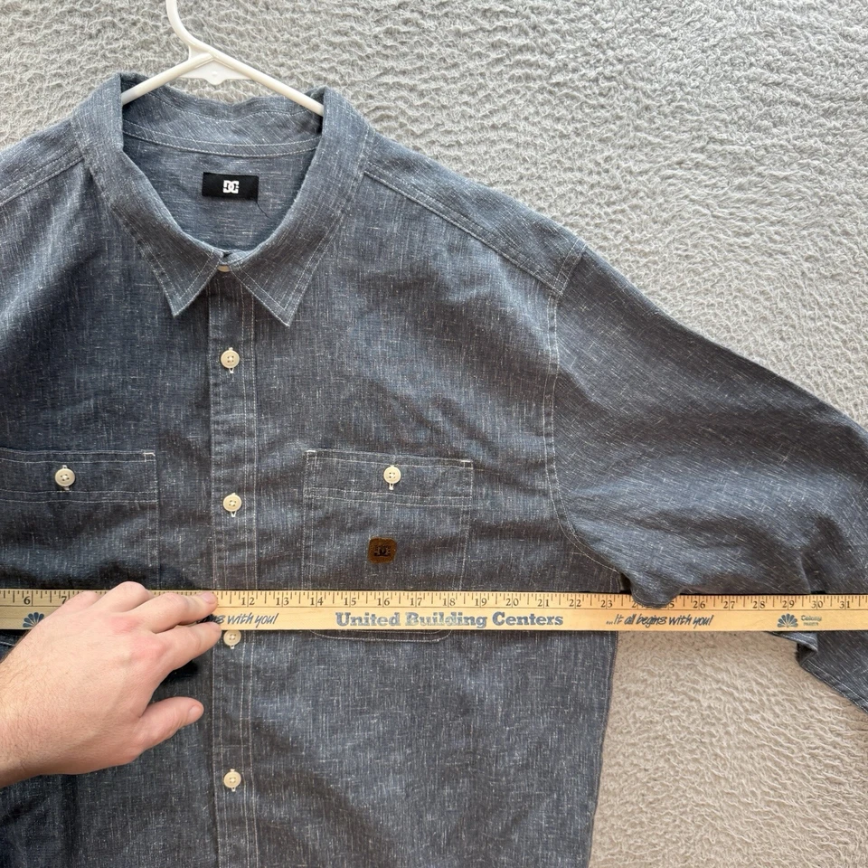 DC Shoes Shirt Mens Extra Large Gray Pistol Whip Long Sleeve Skater Thrasher Y2K - Image 3 of 4