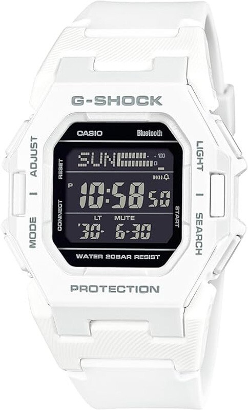 G-SHOCK「GD-B500-7JF CASIO G-SHOCK GD-B500-7JF White Minimal Bluetooth Digital Men