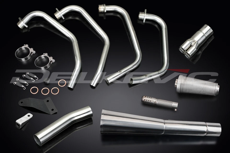 Silenciador megáfono escape acero inoxidable 4-1 Delkevic Honda CB900C CB1000C 1980-1983 Foto 3 de 4