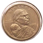 2000 P Sacagawea One Dollar Coin US Liberty Golden Brass Color
