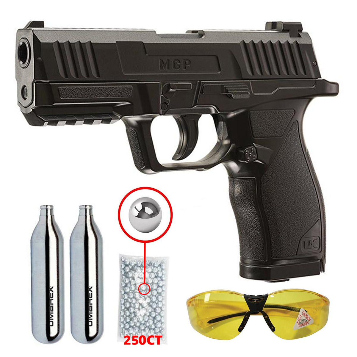 Umarex MCP .177 Cal BB Gun Air Pistol Kit w/ CO2, BBs & Safety