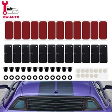 Rear Window Louvers Scoop Louvers Installation Hardware Kit for Ford Chevy Dodge