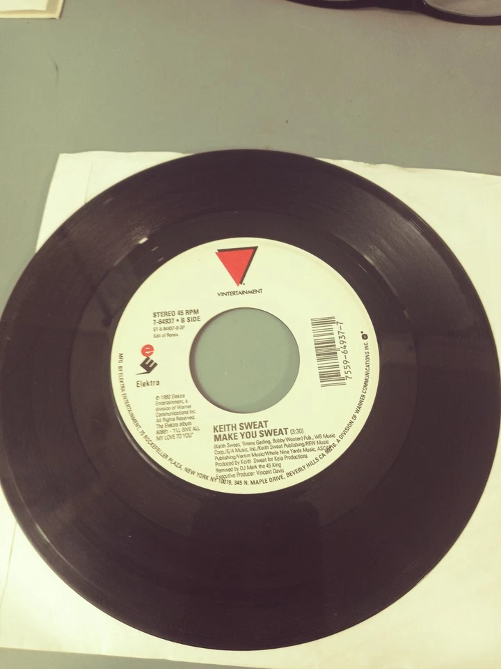 45 RPM Record Keith Sweat Merry Go Round Elektra Records - Image 3 of 3