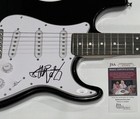 ALDO NOVA SIGNED BLACK ELECTRIC GUITAR FANTASY ROCK LEGEND JSA COA — photo 2
