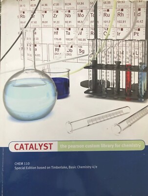 Chem 110 CATALYST: PEARSON CUSTOM LIBRARY FOR CHEMISTRY **Mint Condition**