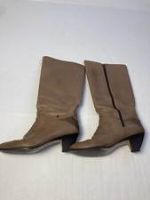 Vintage Handcrafted Leather Kitten heel Zip Up Boots Size 7 1/2