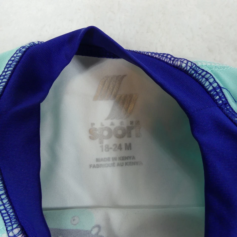 Traje de baño The Childrens Place niños pequeños 18 meses azul rashguard camisa baúles Foto 3 de 4