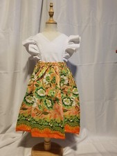 Girls Long Skirt Sarong Elastic Waist Cambodian Khmer Southeast Asia