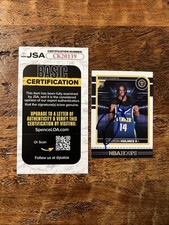 Daron Holmes II IP Signed NBA Hoops Rookie Card JSA Coa Nuggets Autographed
