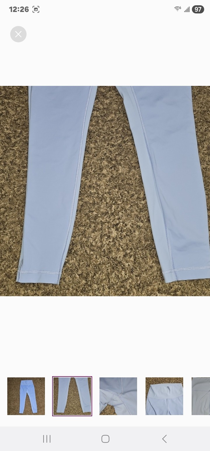 Lululemon Light Blue Double Lined Align Leggings.… - image 2