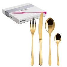 Sambonet Set Posate 24 Pezzi Tasto Oro Acciaio Inox