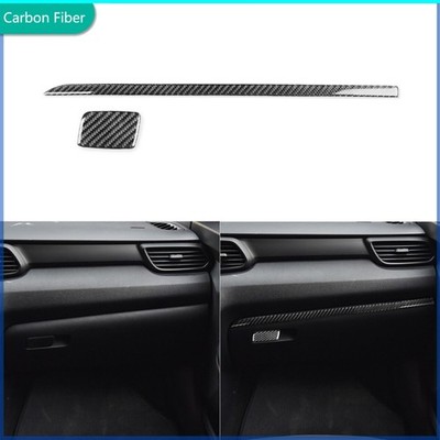 2Pcs Real Carbon Fiber Glove Box Panel Cover For Hyundai Veloster JS N 2019-2022