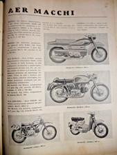 Articolo MOTO AER MACCHI ZEFFIRO,CHIMERA,ALA BIANCA, D'ORO, AZZURRA, VERDE 1959