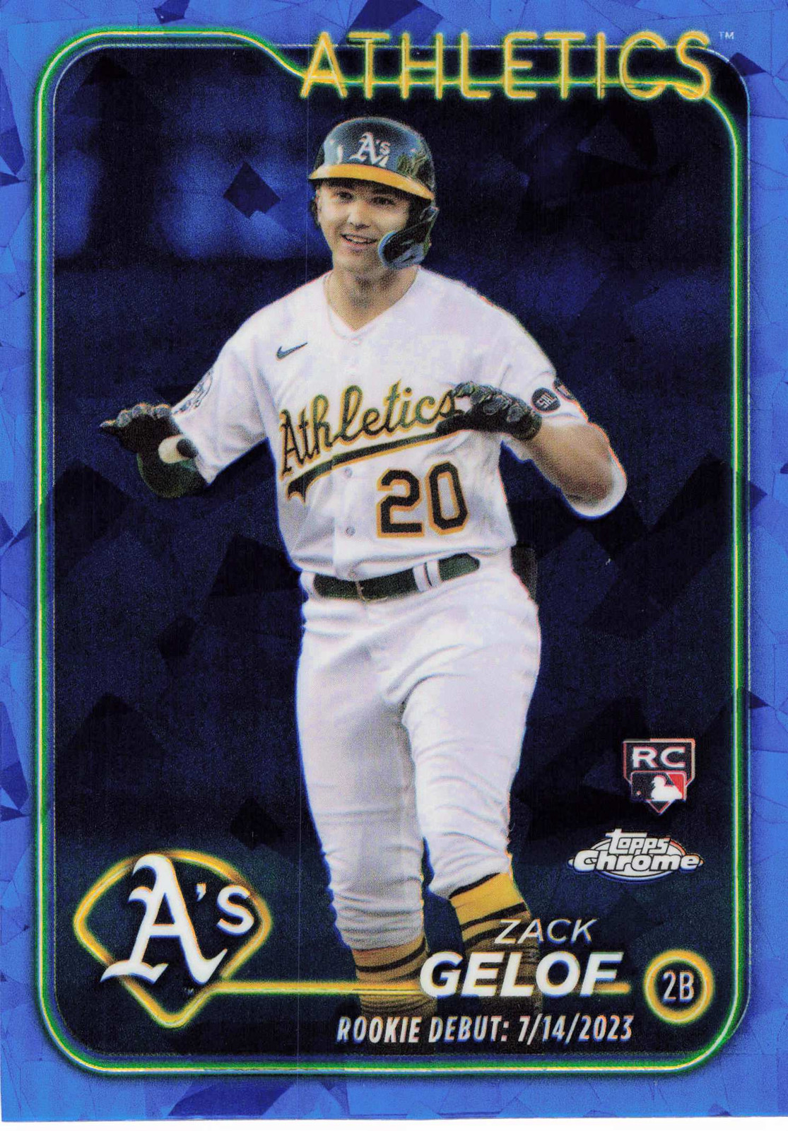 2024 Topps Chrome Sapphire Edition #166 Zack Gelof Rookie RC A's Card SP