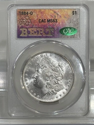 1884 O New Orleans Morgan Silver Dollar CAC MS 63
