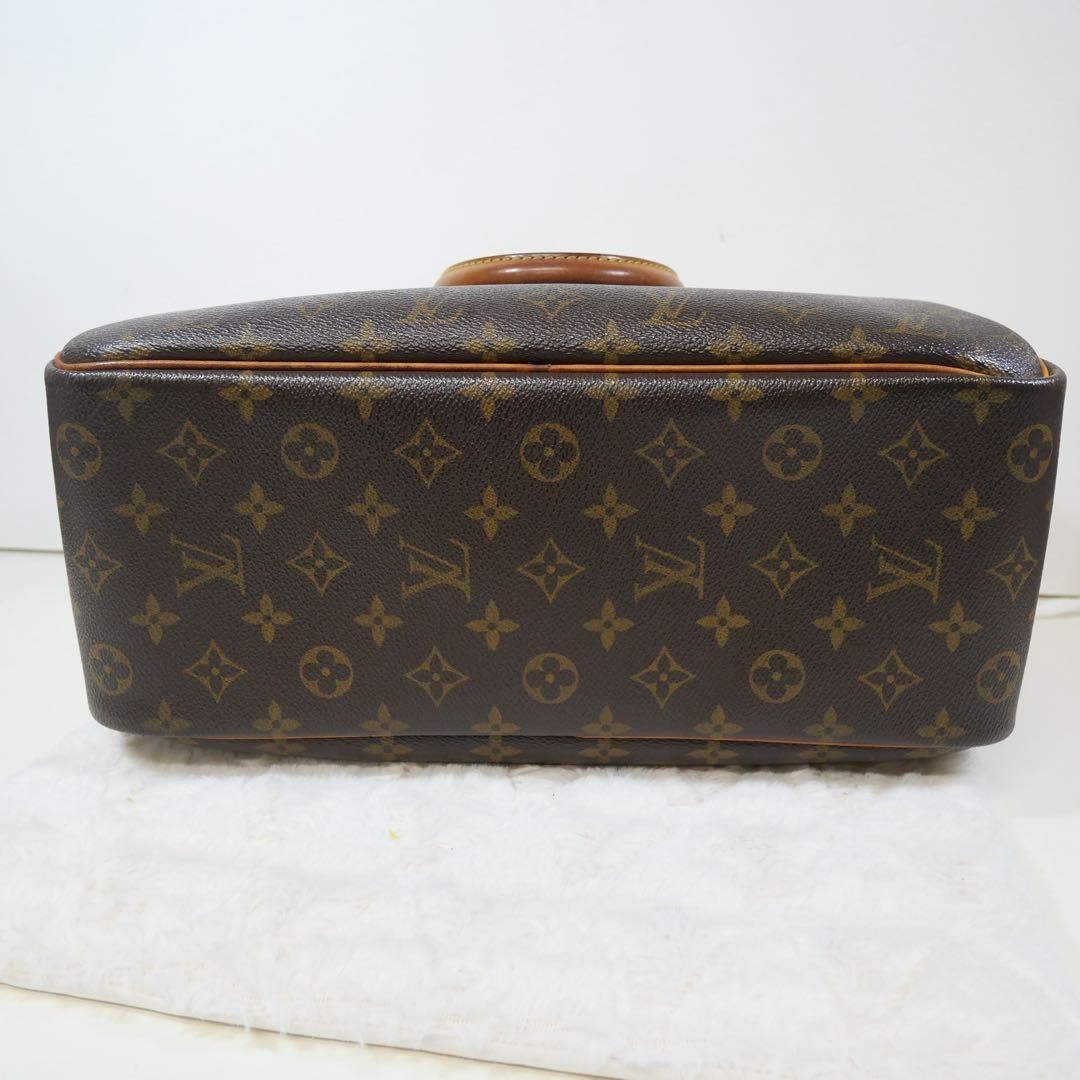 Louis Vuitton Monogram Deauville Hand Bag Leather Brown Zip M47270 LV Authentic thumbnail 7