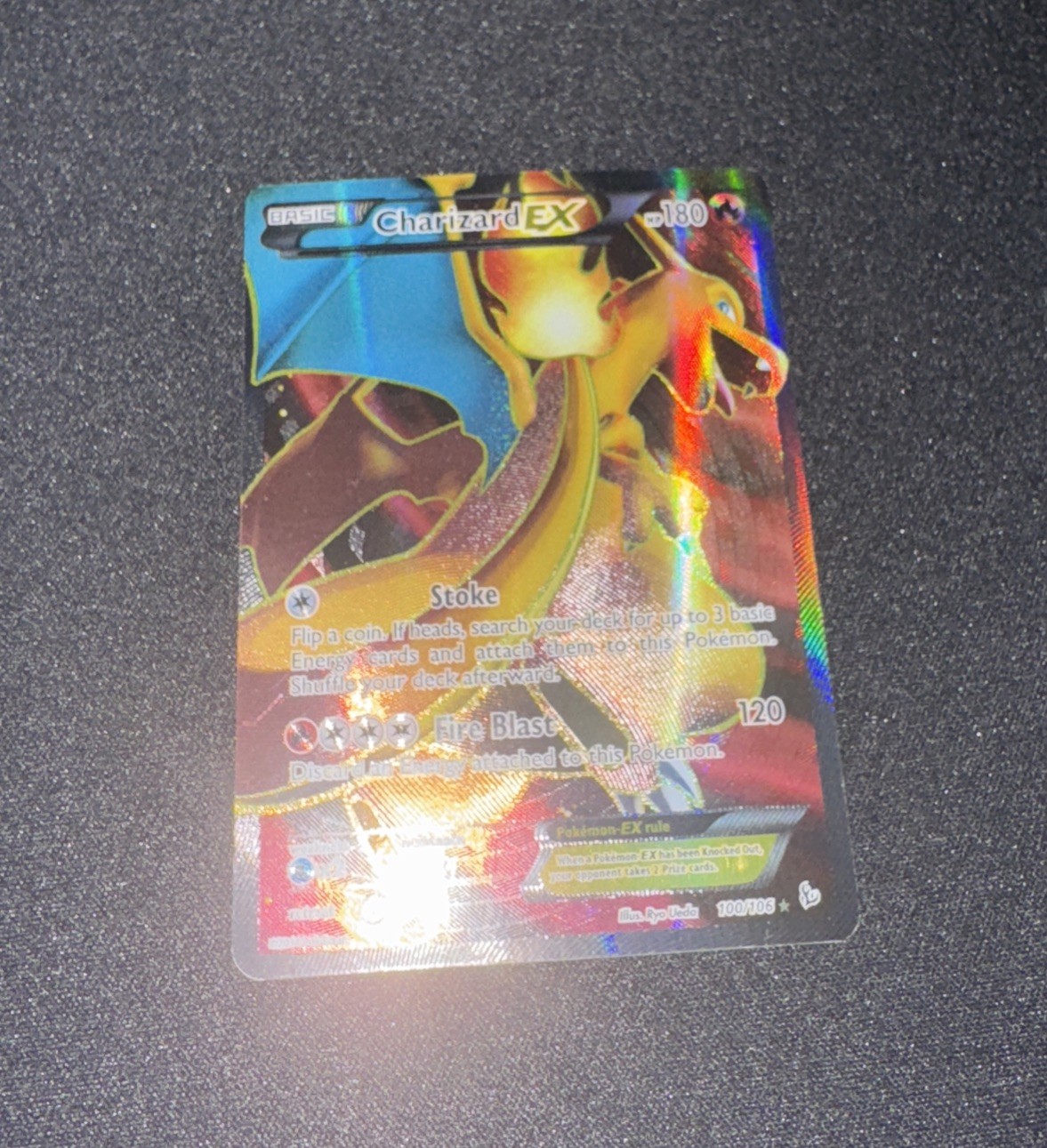 Charizard EX Full Art Ultra Rare Holo Card NM Condition, 100/106, XY Flashfire