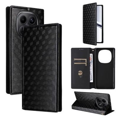Für Redmi Note 15 5G Global 164mm Cubic Grid Textur Flip Leder Handyhülle