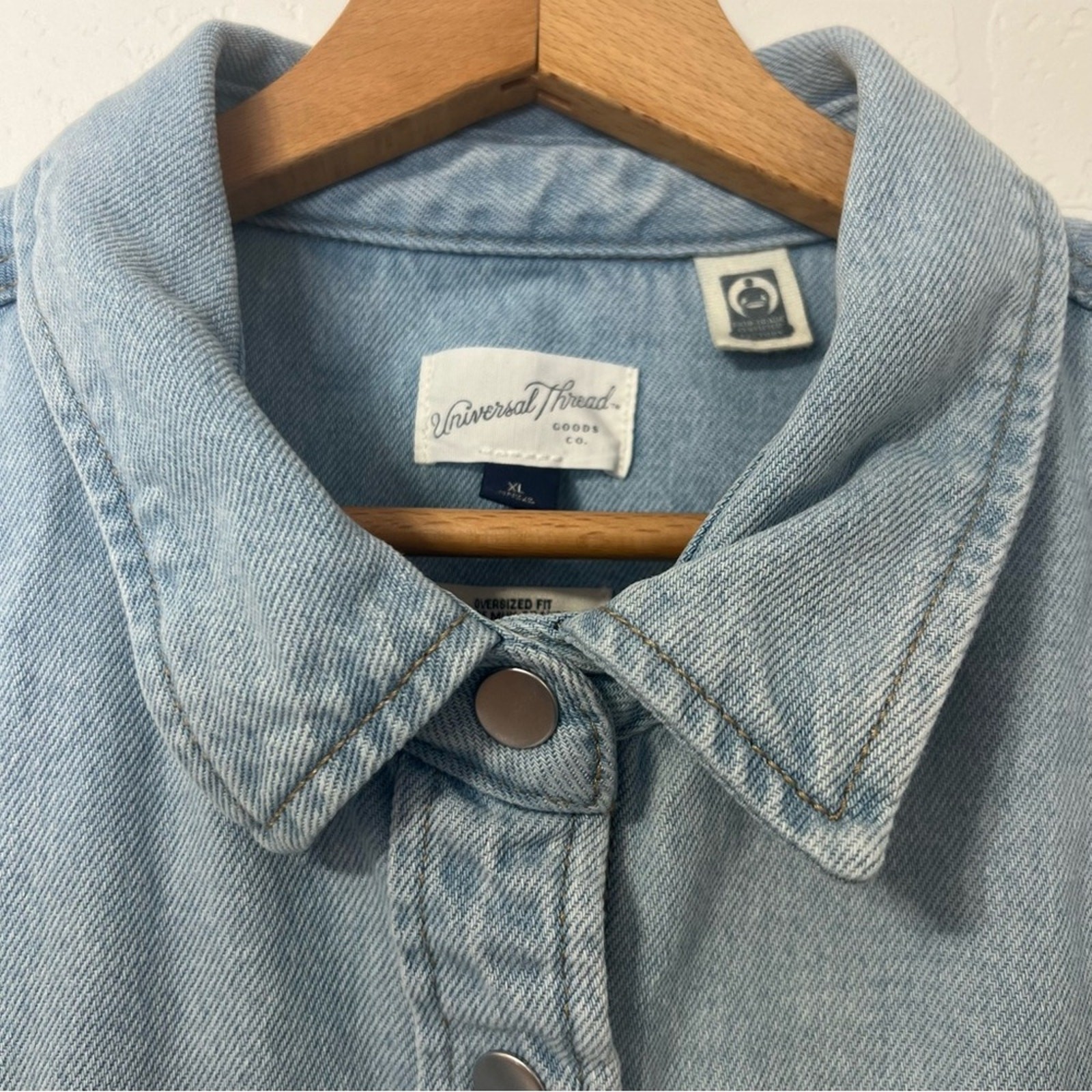 Universal Thread Target Denim Button Down Oversiz… - image 8