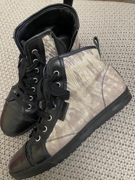 Women Bogner High Top Sneakers Black Suede 37.5