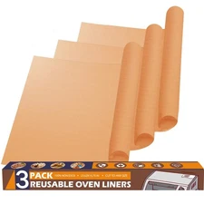 3 Pack Oven Liners for Bottom of Oven, Large Reusable Oven Mat for Bottom of ...