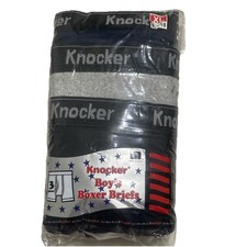 Knocker Boys' Stretch Underwear Boxer Briefs, 3 Pack, Size XL 16-18