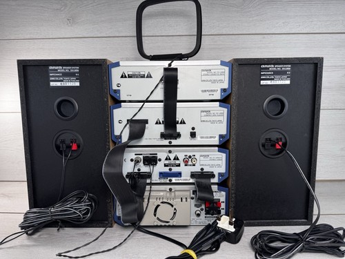 Aiwa XR-M98 Rare Mini Silver&Blue Hi-Fi Stack System, Speakers & Remoter, Japan - Picture 15 of 23