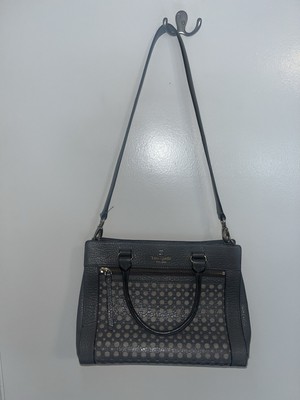 Kate Spade Perry Lane Satchel Bag Laser Cut Detail Gray 