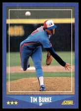 1988 Score Tim Burke Montreal Expos #187