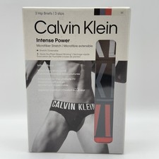 Calvin Klein Men  s Intense Power Micro Stretch 3 Pack Hip Brief Underwear Medium